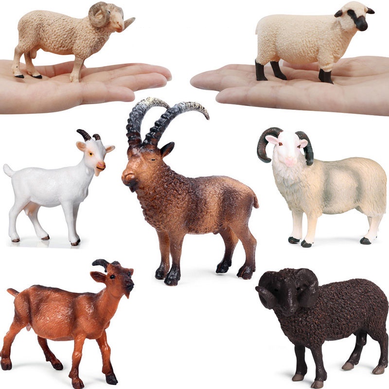 Simulated animal sheep goat lamb alpaca children cognitive toys ...