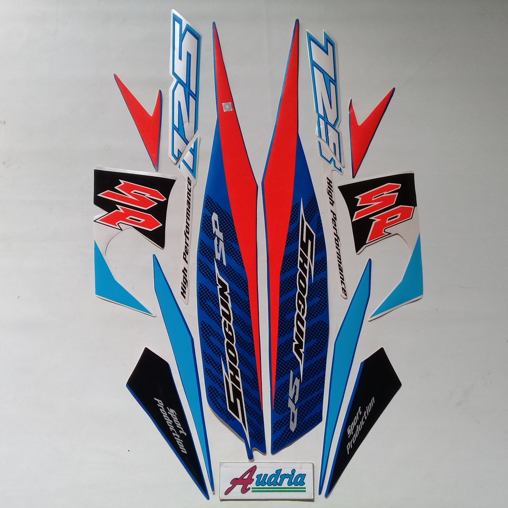 Motorcycle Striping Stickers SUZUKI Shogun Sp 125 2008 biru | Shopee ...