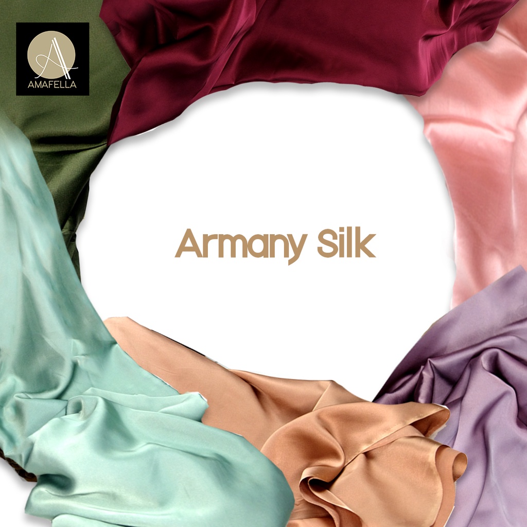 1 2 Meters Armani Silk Satin Fabric Silk Brocade Shopee Singapore