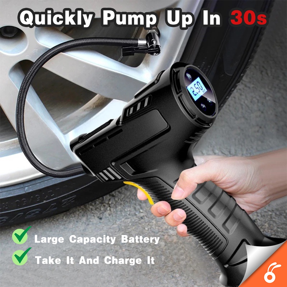 6076 MERLIN Electric Air Pump Tyre Car Inflator Portable Pump Tayar ...