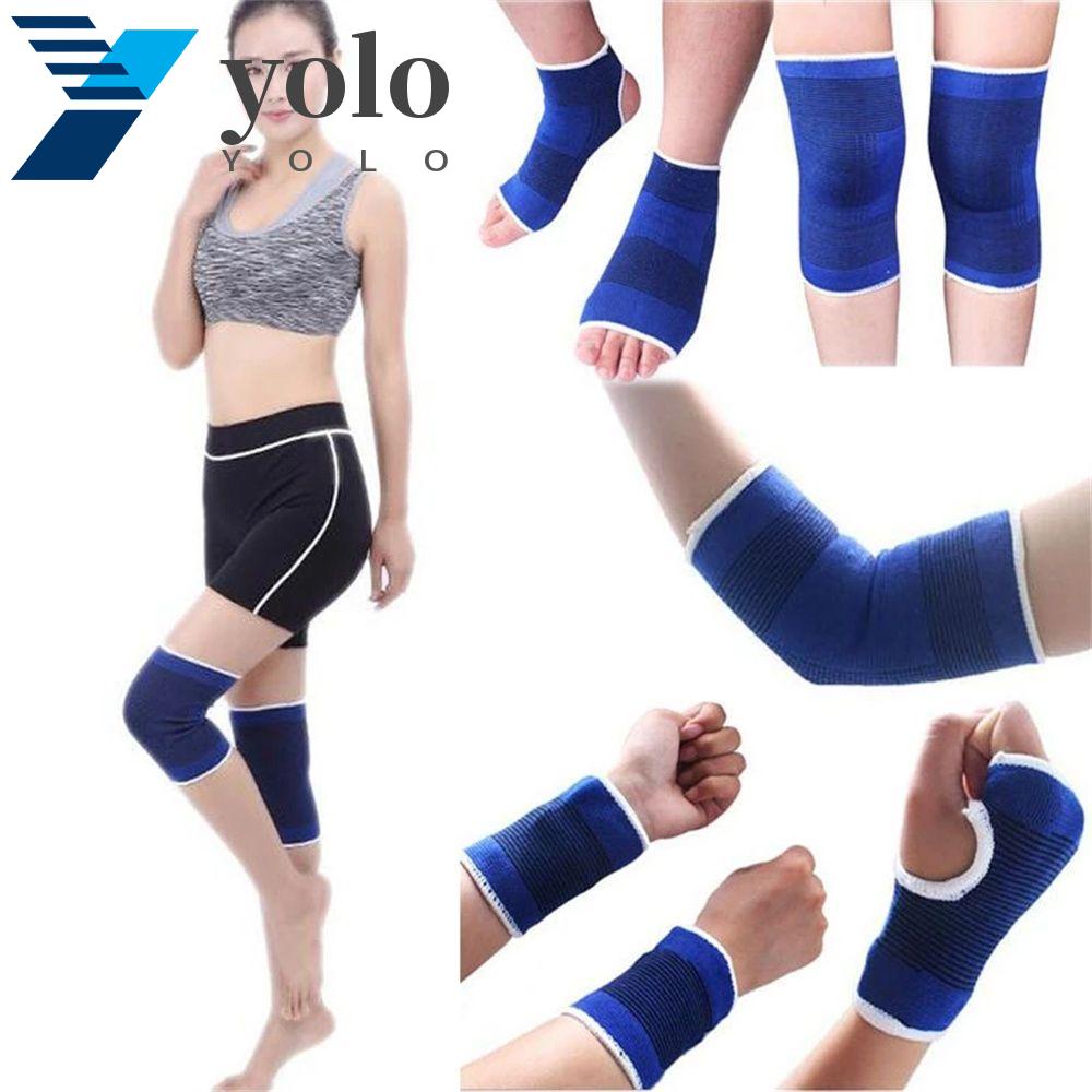 YOLO Ankle Support Professional Running Elastic Knitted Blue Ankle ...