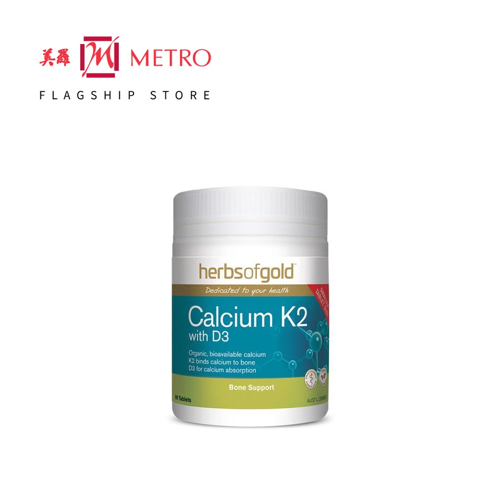 Herbs of Gold Calcium K2 with D3 90s Shopee Singapore