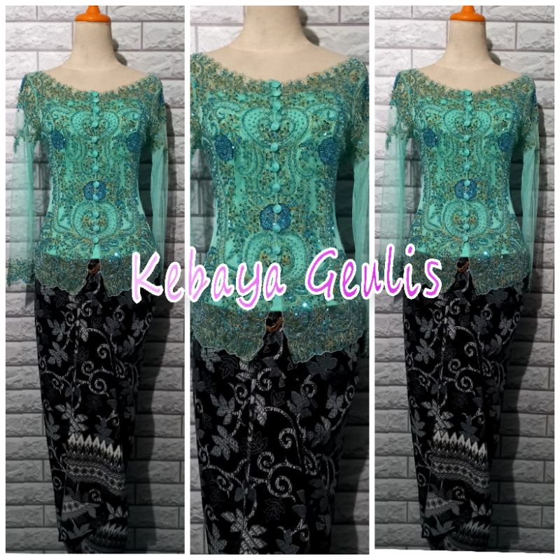 Abege mint kebaya Party kebaya set | Shopee Singapore