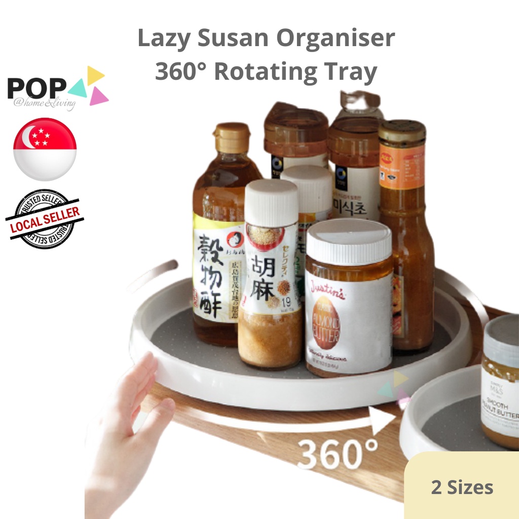 Clearance Lazy Susan 360 Rotating Tray Seasoning Spice Rack Kitchen ...