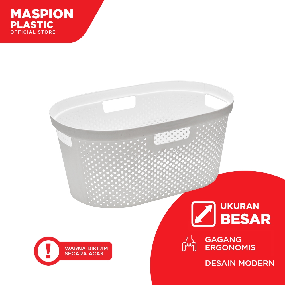 Maspion Keranjang Baju Plastik Pakaian Hana Basket - Gambar 2