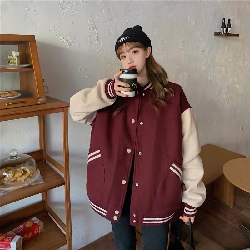 korean varsity jacket outfit