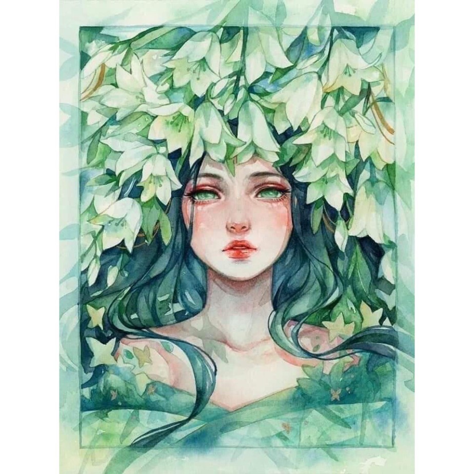 Cheap Diy Stone Painting 30x40cm, 5D Anime Landscape Stone Painting (Girl Blue) Shopee Singapore