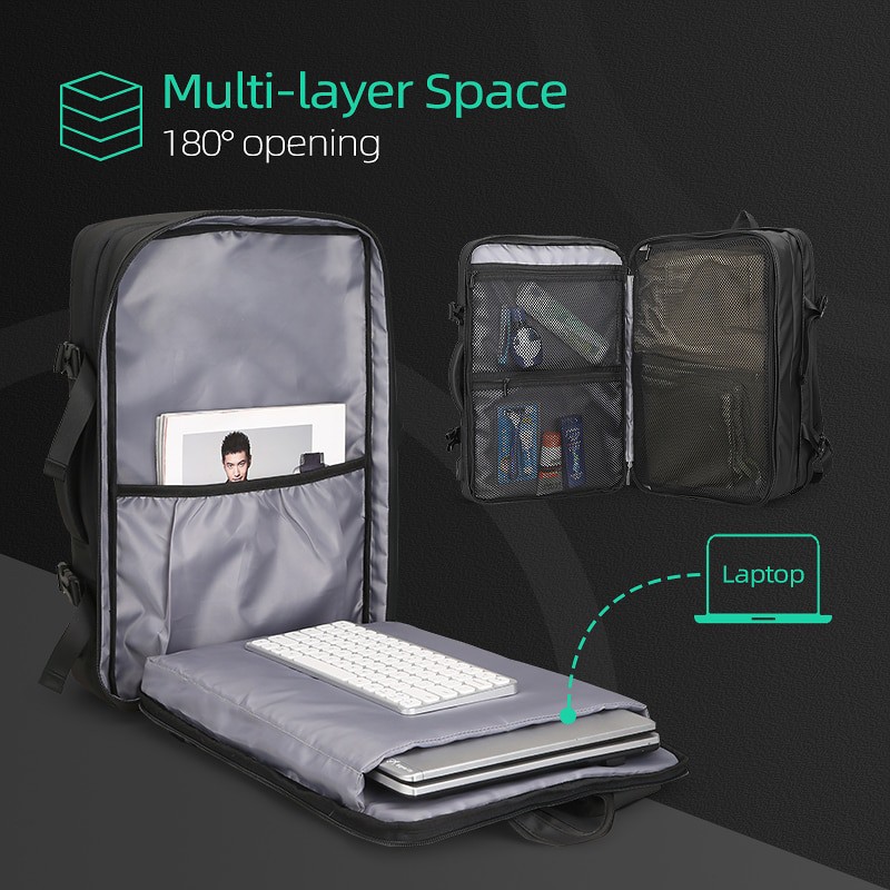 Mark Ryden Expandable Travel Backpack Men Fits 17.3 inch Laptop USB ...