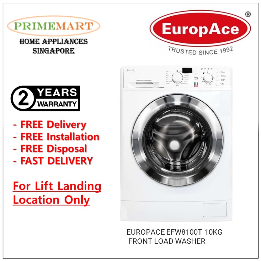 EUROPACE EFW8100T 10KG FRONT LOAD WASHER * 2 YEARS LOCAL WARRANTY