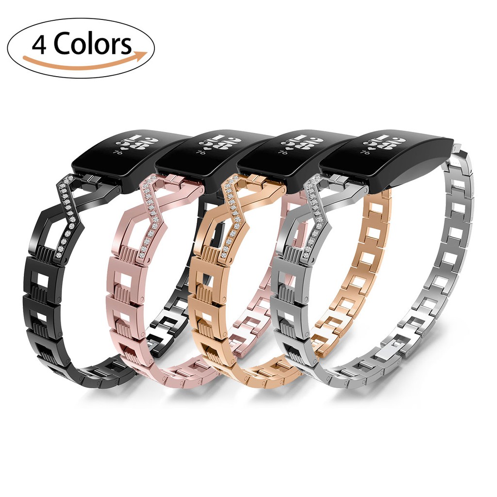 Bling Stainless Steel Band For Fitbit Inspire 3 Watch Strap Bracelet  Wristband