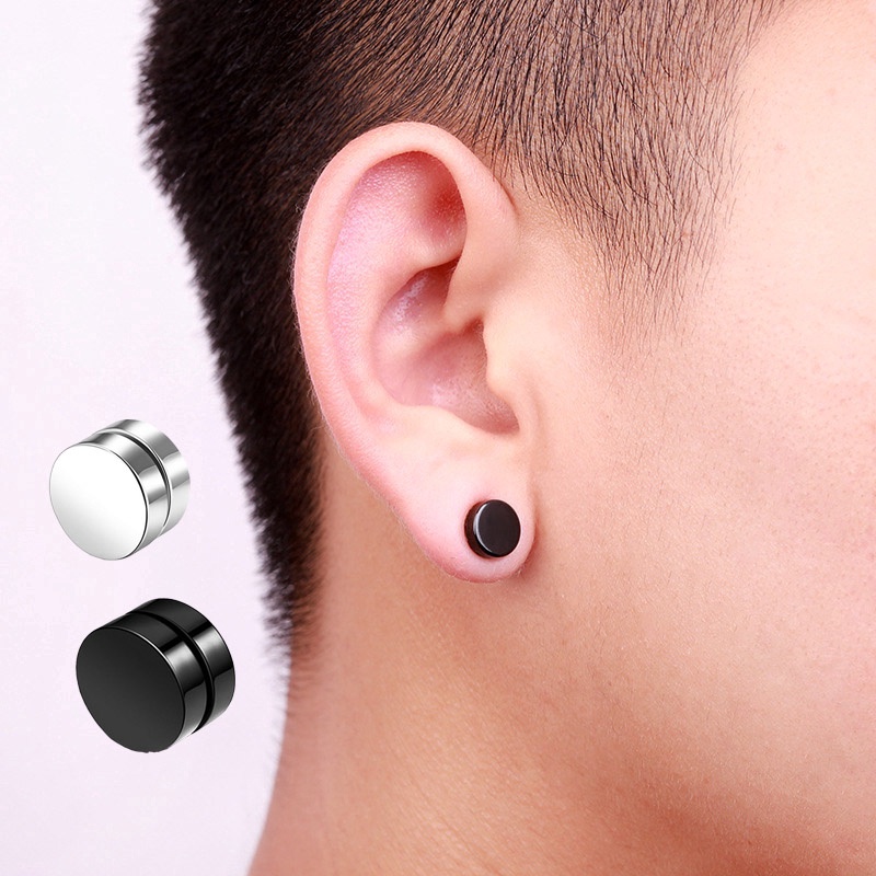 Mens earrings hot sale black hoop