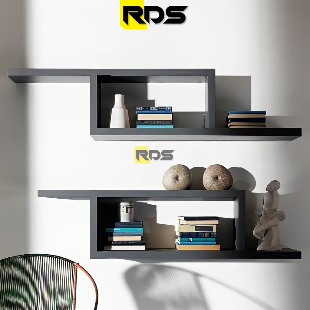 Image showcasing KAYU Minimalist Wall Shelf Multipurpose Wall Shelf Corner Paste Corner ...