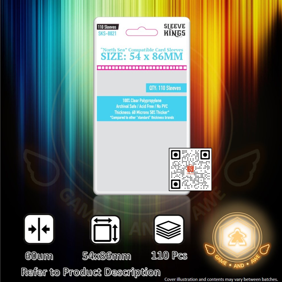 GNA] 110 Pcs 54x86mm 60um Card Sleeves by Sleeve Kings 8821 | 54 x 86 mm  86mm 54x86 60 Micron SleeveKings | Shopee Singapore