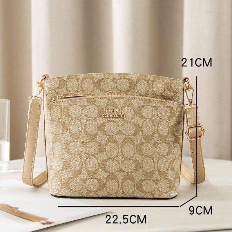 FLS Women Leather Slingbag 3 Compartments | Shopee Singapore