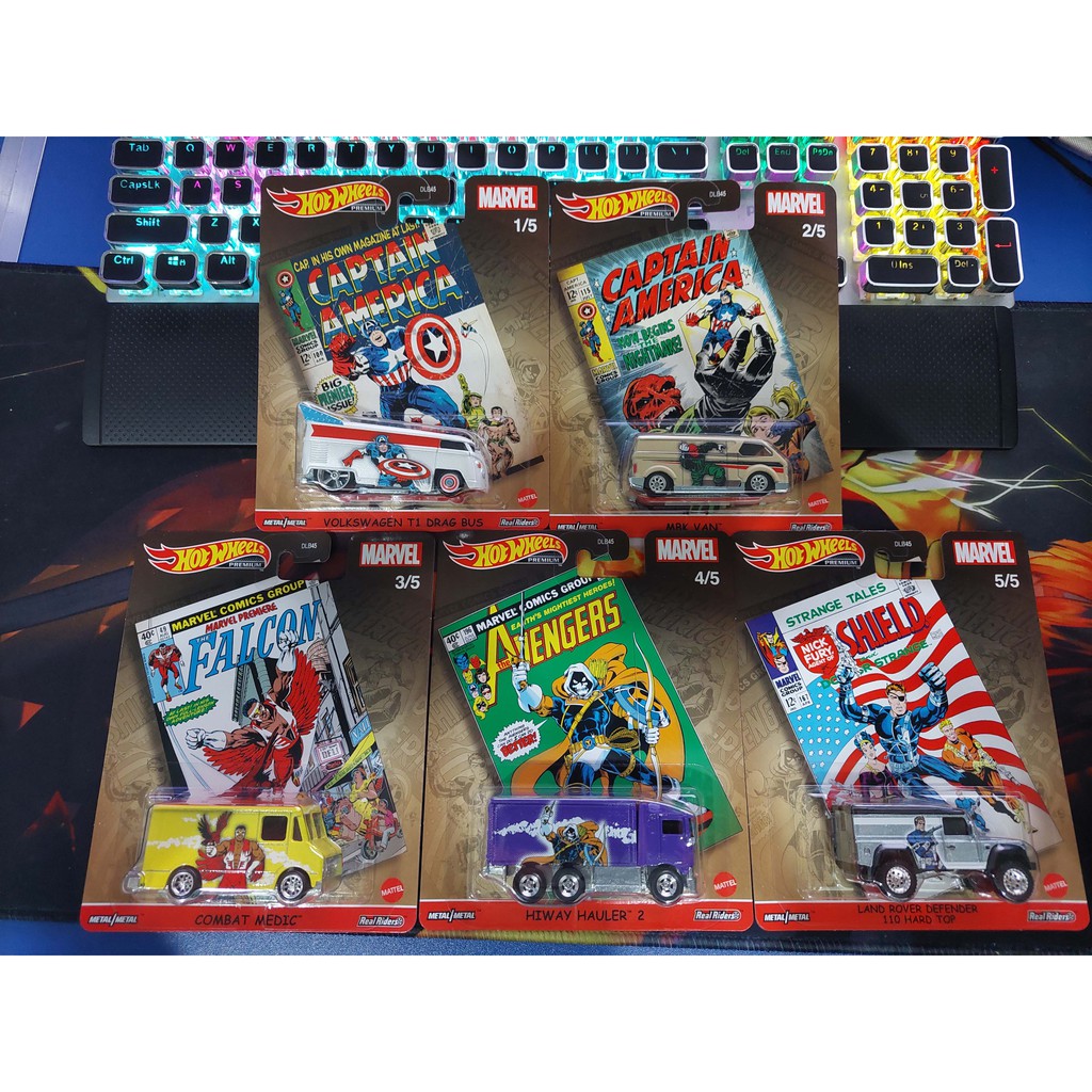 Hot hot wheels, avengers, marvel set of (11)