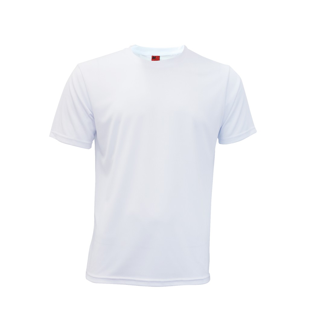 Unisex Dri Fit T Shirt White Dry Fit Plain T Shirt Quick Dry Cooling Round Neck Tee Shirt Men Women TShirt Shopee Singapore