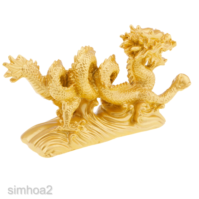 Chinese Dragon Fengshui Figurine Statue Ornaments Home Decor Crafts ...