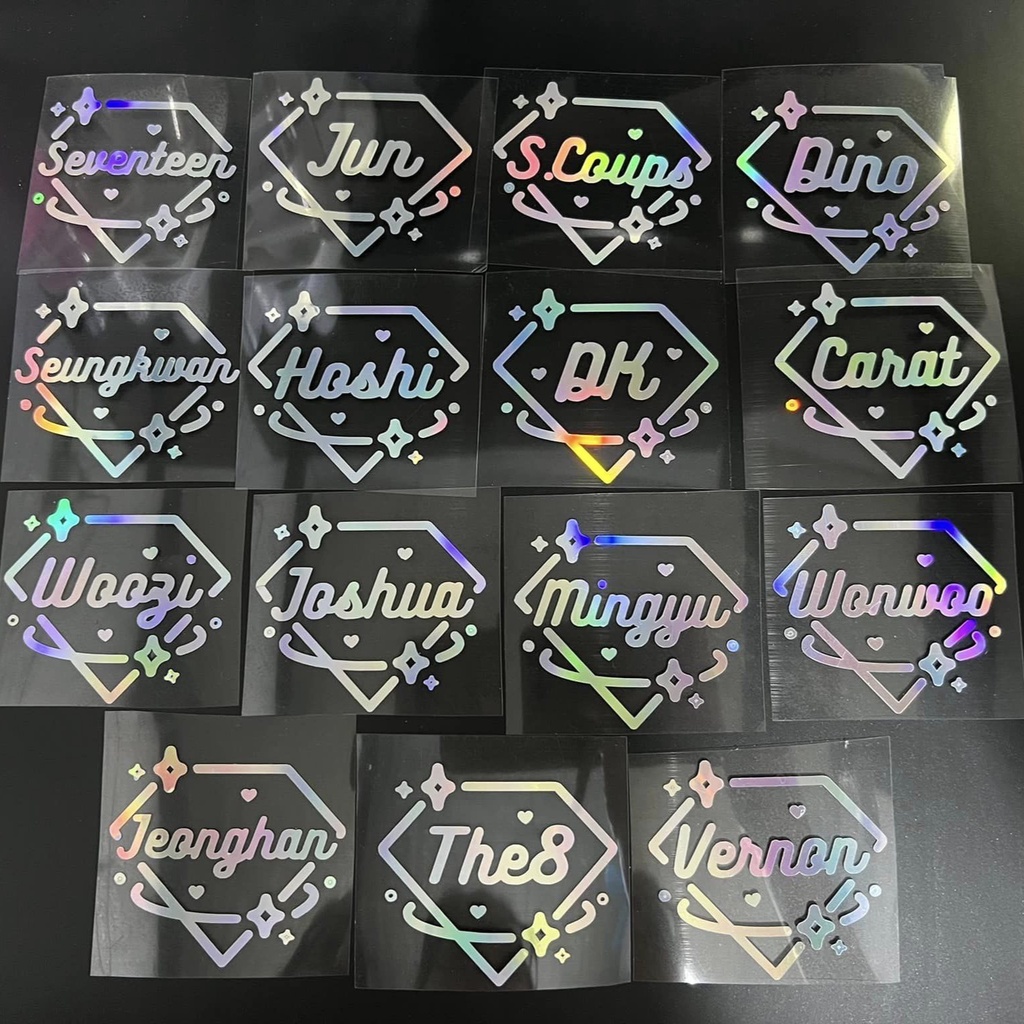 SEVENTEEN VINYL DECAL CARAT BONG LIGHT STICK STICKER | Waterproof ...