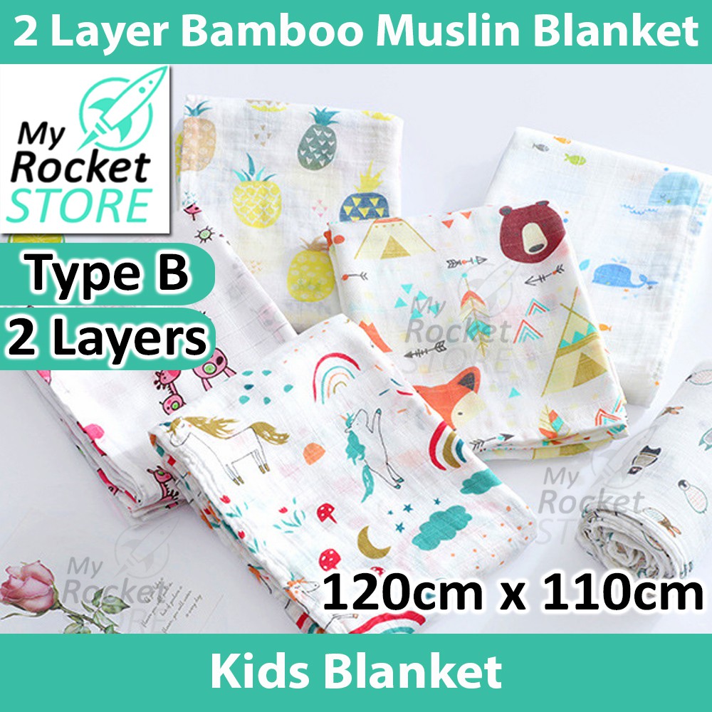 2 layer best sale muslin blanket