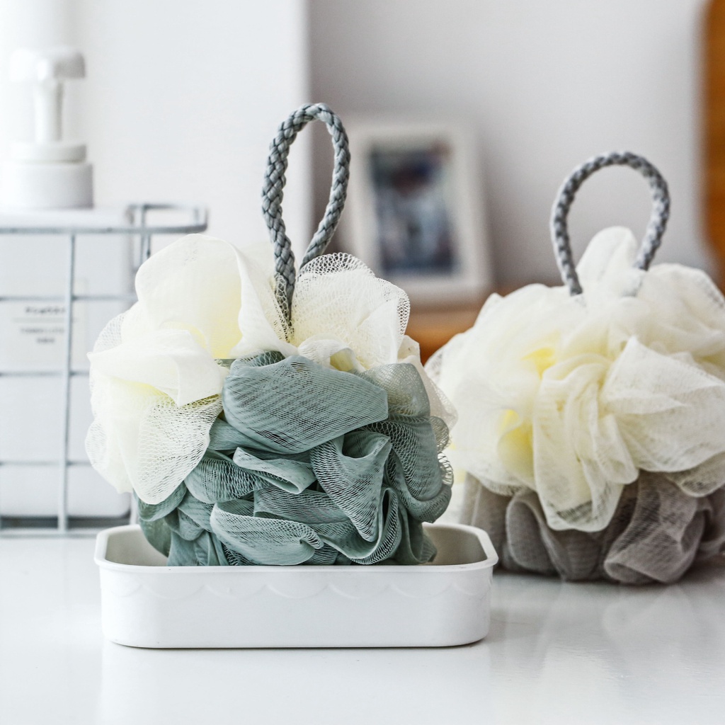 Ossayi Korean Bath Flower Loofahs Super Soft Large Color Matching