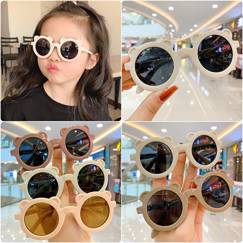 2022 New Baby Kids Boys Girls Children Sunglasses Baby Cute Cartoon Bear Sunglasses Kids Photo Shade Glasses
