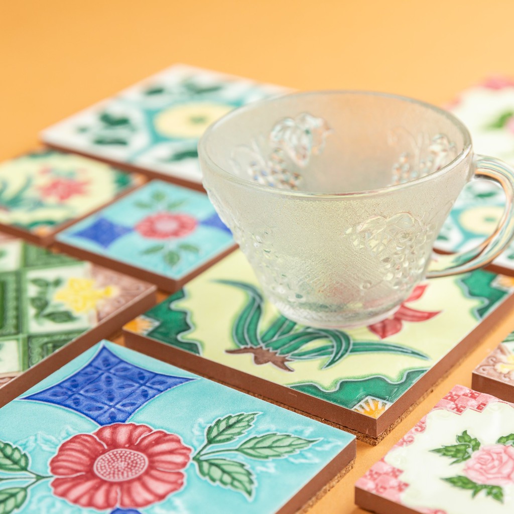 Ceramic Peranakan Tile Coaster Singapore Gift Souvenir Shopee Singapore