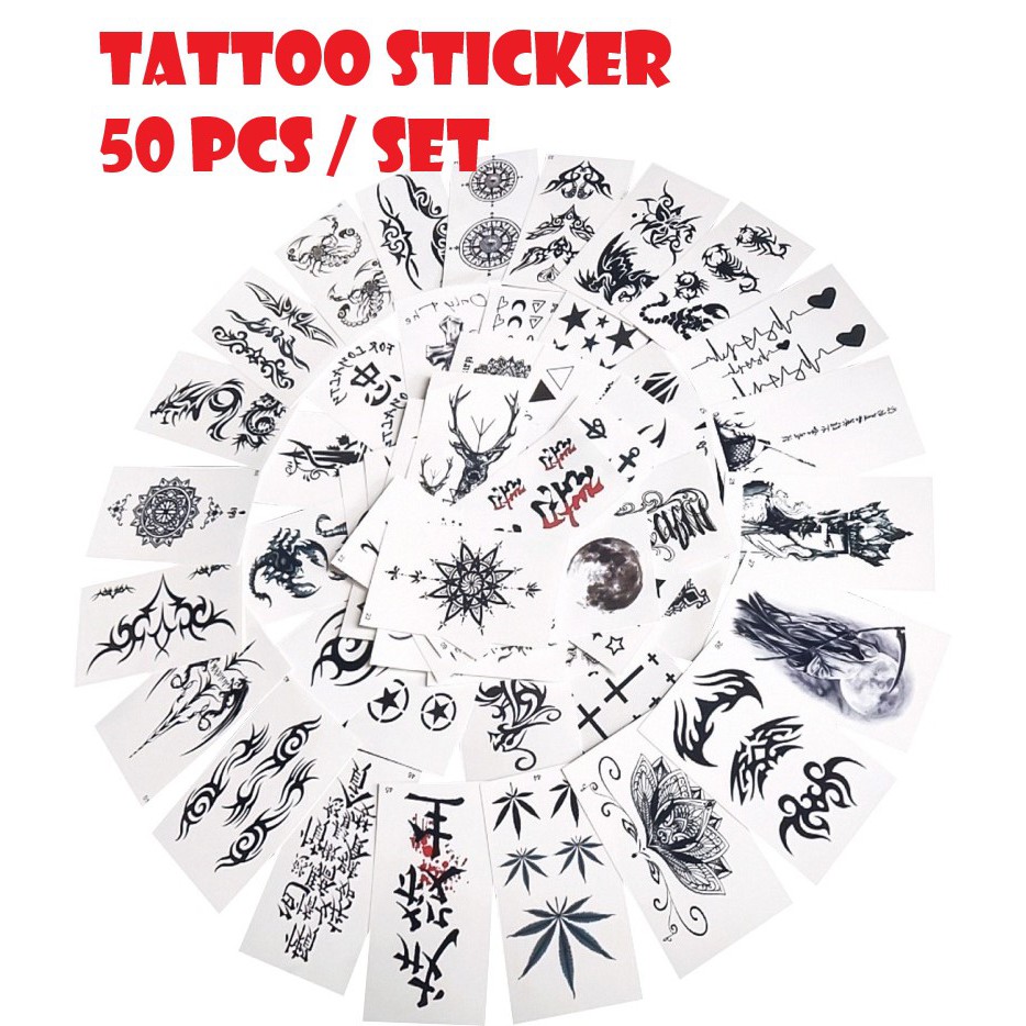 [SG READY STOCK] 60pcs Temporary Tattoo Sticker Cute Small Fresh