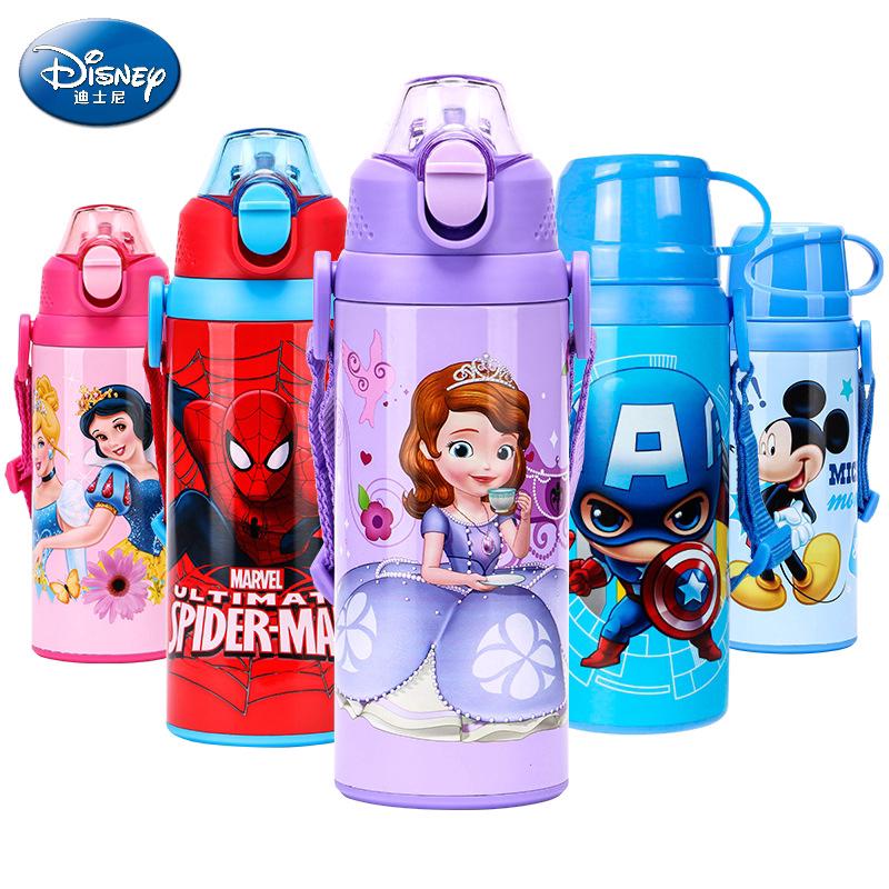 Disney Marvel Thermos Water Bottle 316 Stainless Steel Cup Cartoon