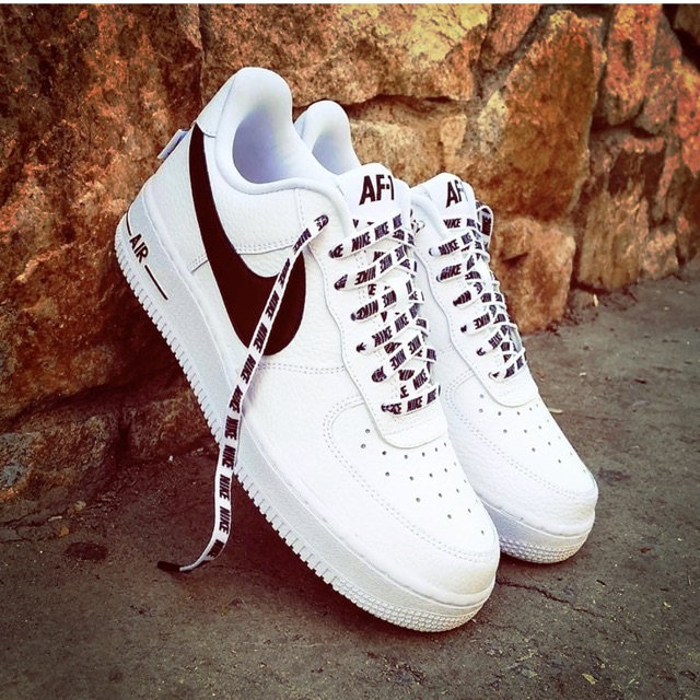 Air force 1 on sale with nike laces