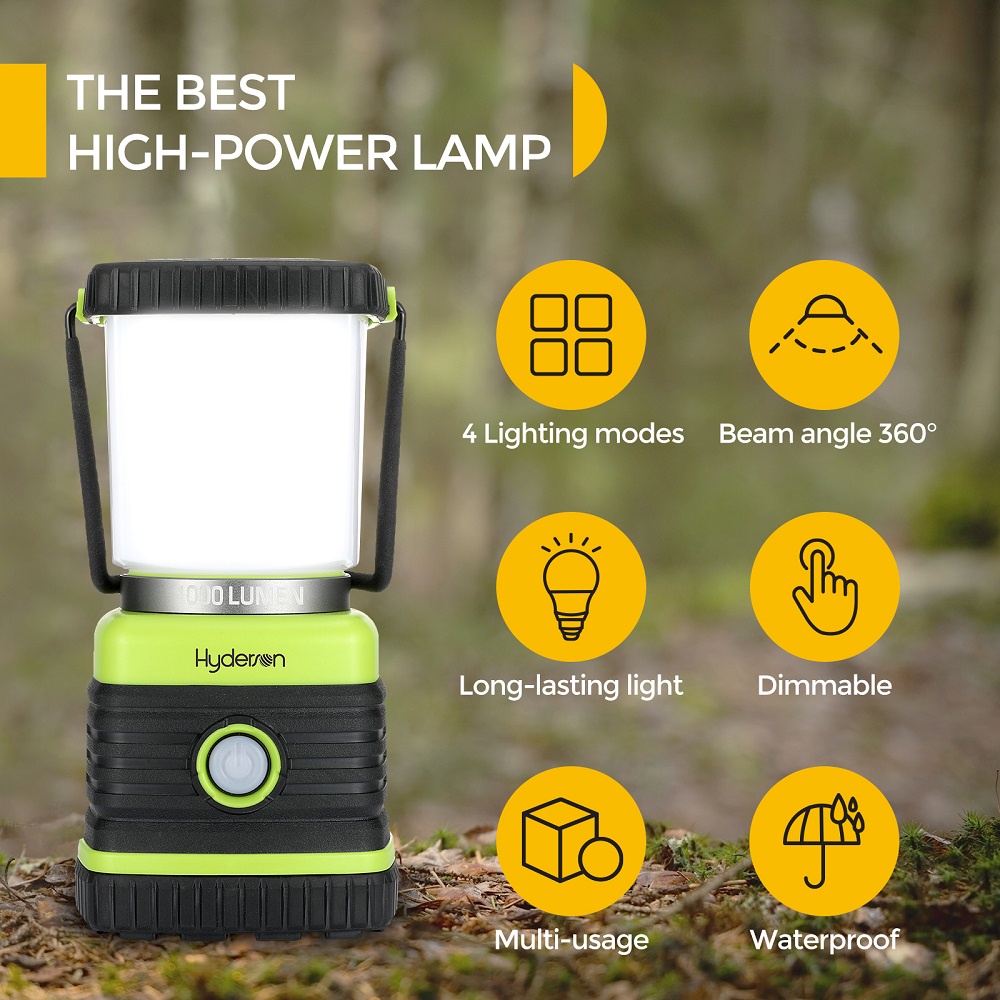 LED Camping Lantern Rechargeable, Consciot Camping Lights, 1000LM, 4 Light  Modes, 4400mAh Power Bank, IPX4 Waterproof Tent Lights, Dimmable Flashlight