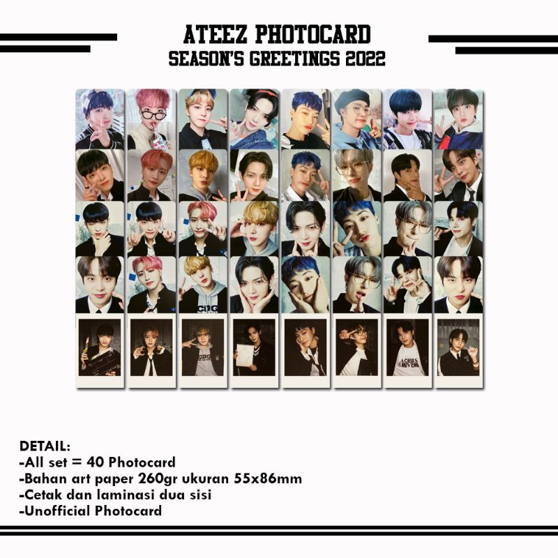 Ateez SEASON'S GREETINGS 2022 PHOTOCARD | Shopee Singapore