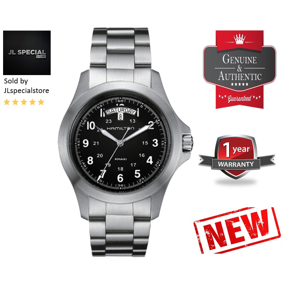 Hamilton Khaki Field King Quartz Men Watch H64451133 Shopee Singapore