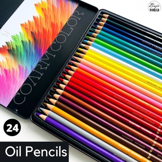 YOOUSOO Colouring Pencils, 24 Pcs Professional Coloured Pencils Drawing  Pencils, Oil-based Artist Pencil Set, No Wax, Ideal for Sketching,  Doodling