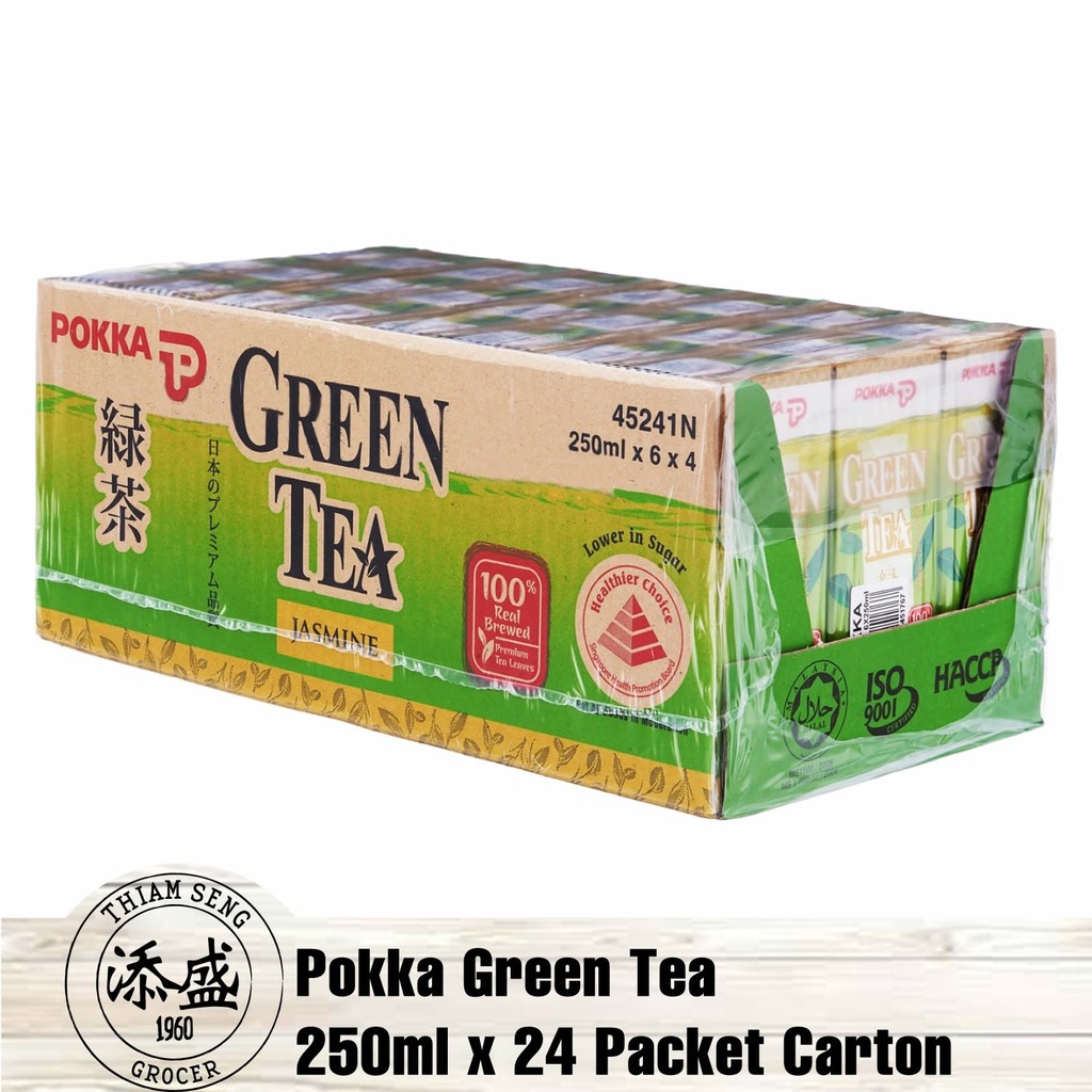 Pokka Green Tea 250ml x 24 Packet Carton Pack [Local Seller! Fast