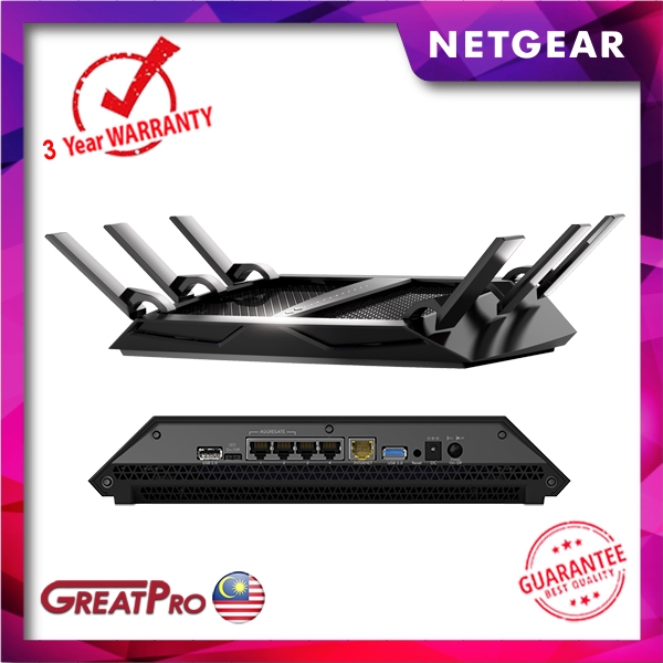 NETGEAR NIGHTHAWK X6S AC4000 MU-MIMO TRI-BAND WIFI ROUTER (R8000P ...