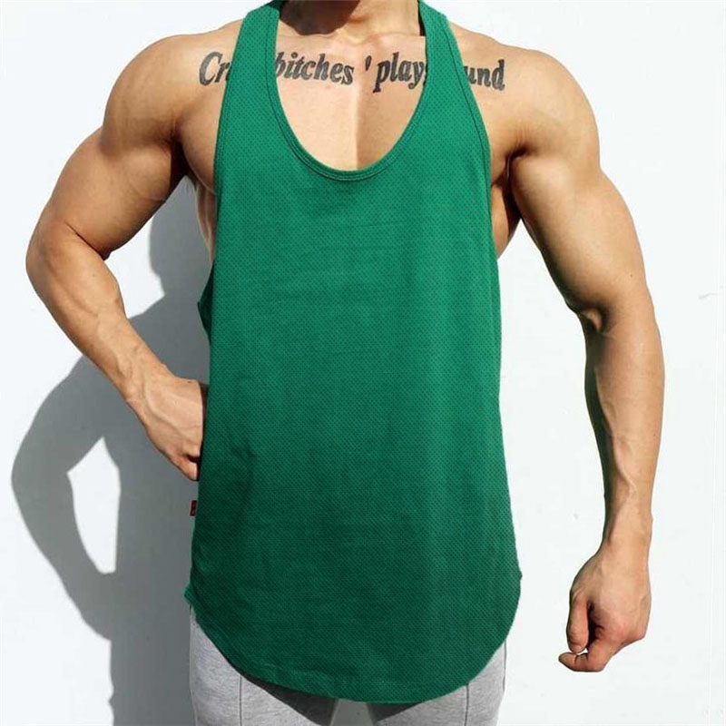 Summer Brand Clothing Fitness Mens Tank Tops Breathable Mesh Bodybuilding Stringer Tanktop Muscle Singlets Sleeveless Vest