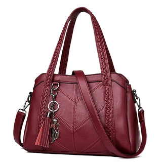 Red leather handbags on on sale sale