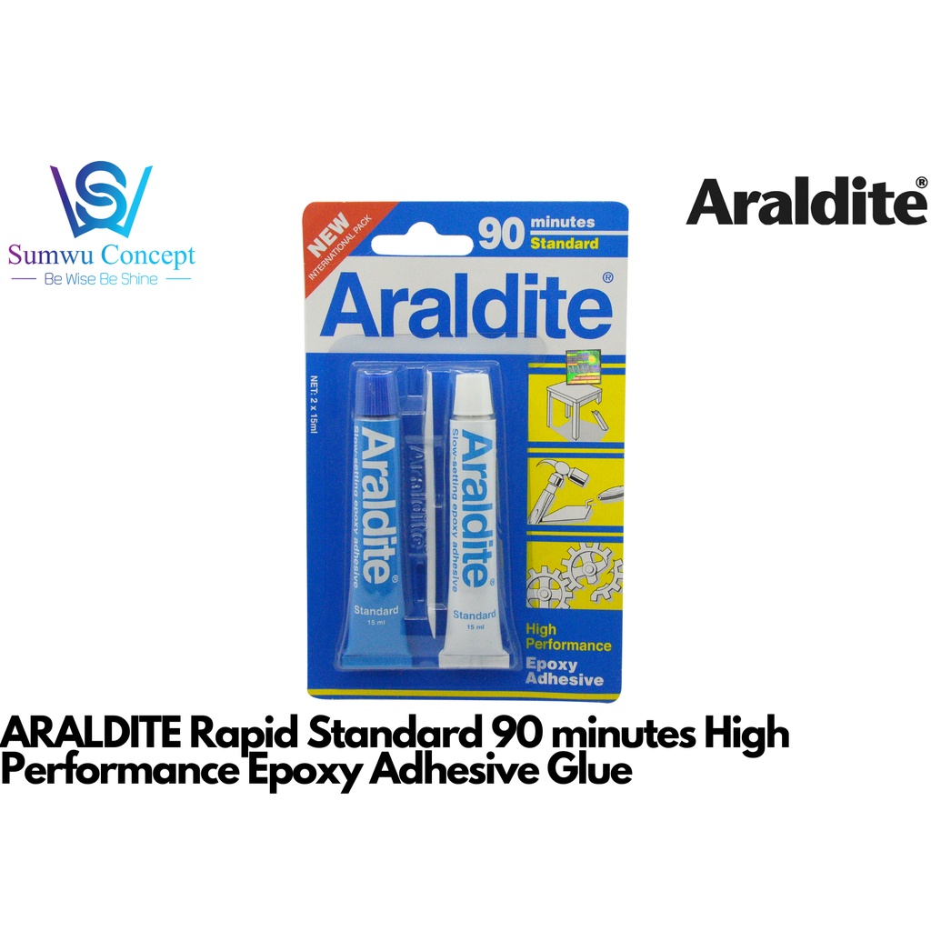 ARALDITE Rapid Standard 90 Minutes High Performance Epoxy Adhesive Glue ...