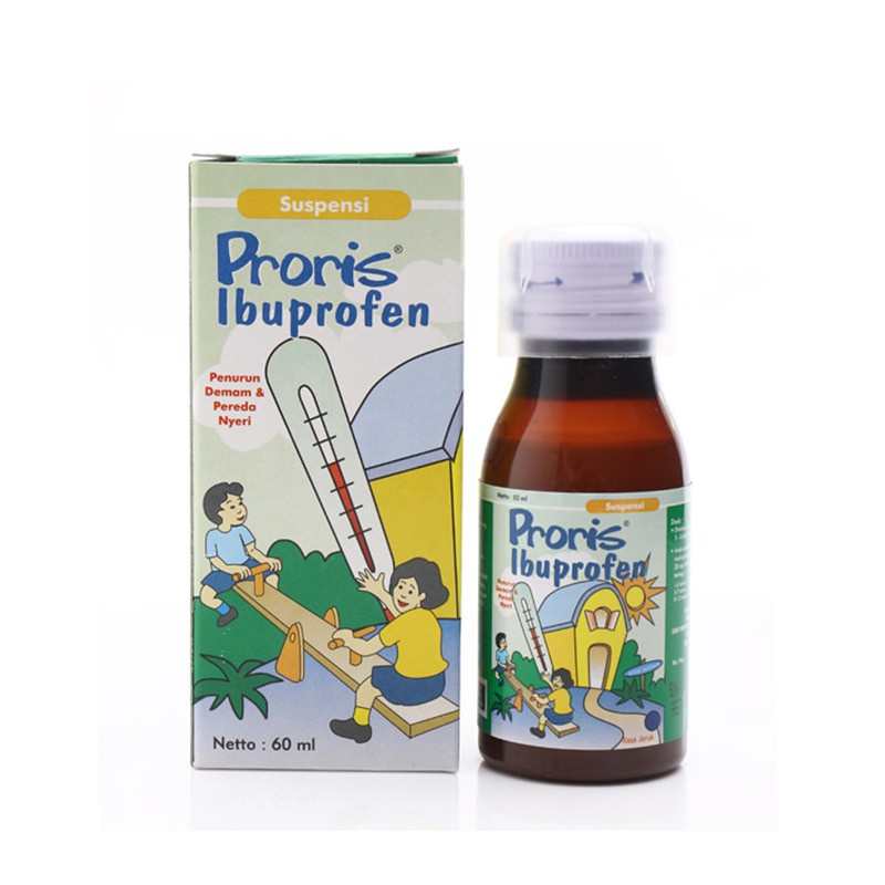 Proris Suspensi 60 ml Rasa Jeruk / Ibuprofen / Penurun Panas Anak / Demam Anak - Gambar 2