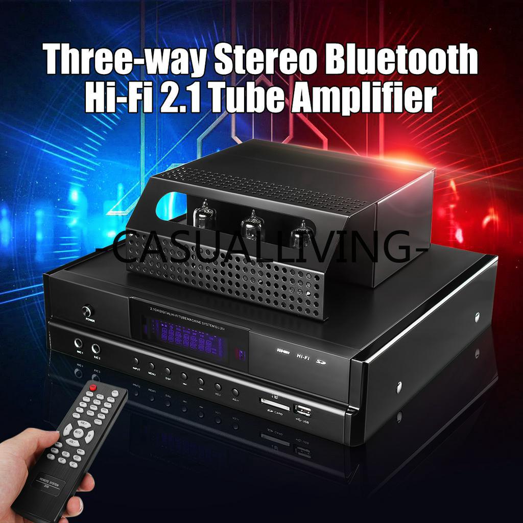 HIFI bluetooth 4.0 2.1Tube Power Amplifier USB SD Amplifier Microphone