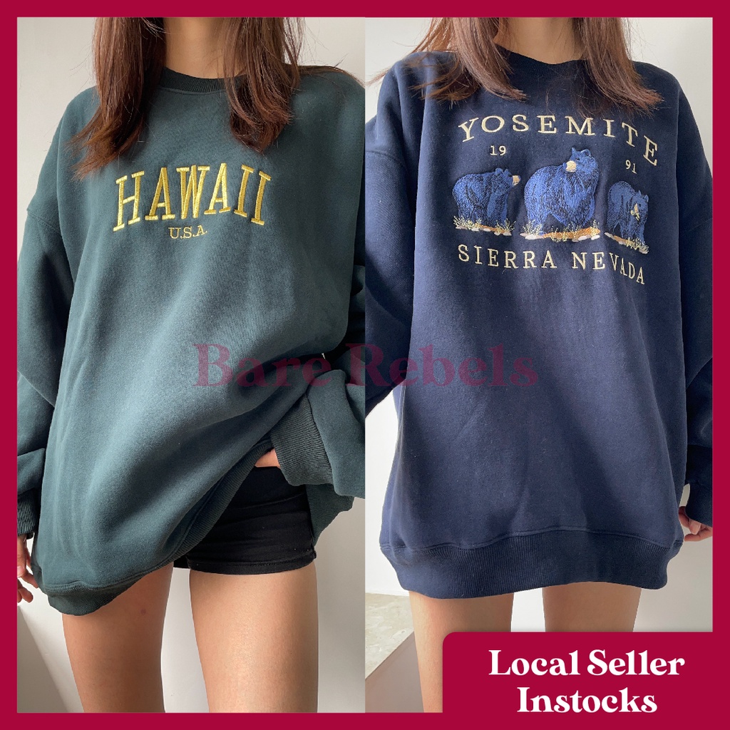 Instocks Quality Hawaii Yosemite Erica Sweatshirt BM Inspired Pullover Sweater Shopee Singapore