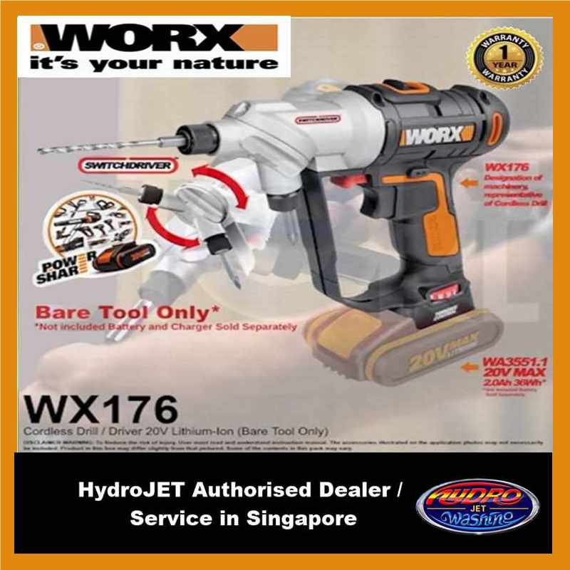 Worx Switch Driver WX176 Bare Tools only Battery Charger NOT