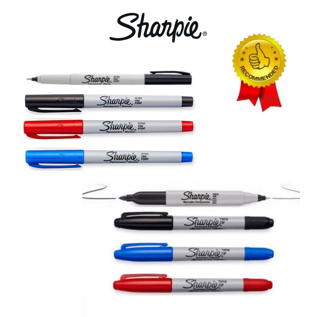 Sharpie Marker Permanent Ultra Fine/Twin Tip Sharpie Permanent Marker ...