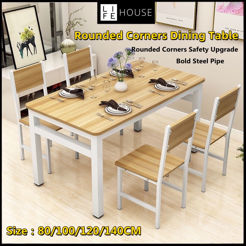 Rounded Corners Dining Table Simple Household Dining Table Small Family