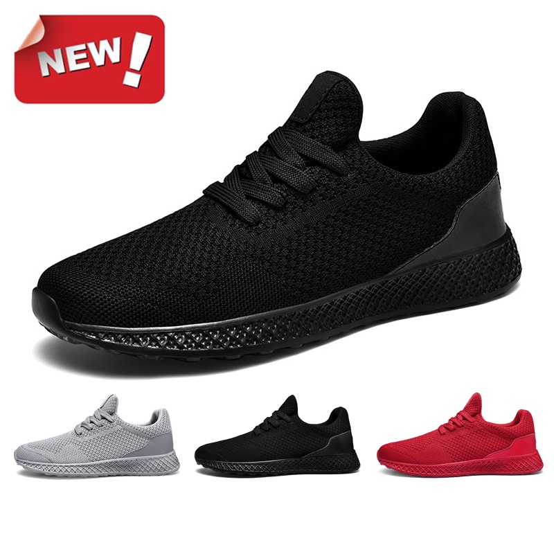 Plus Size 39-48 Black Men Shoes Summer Breathable Mesh Light Anti Slip ...