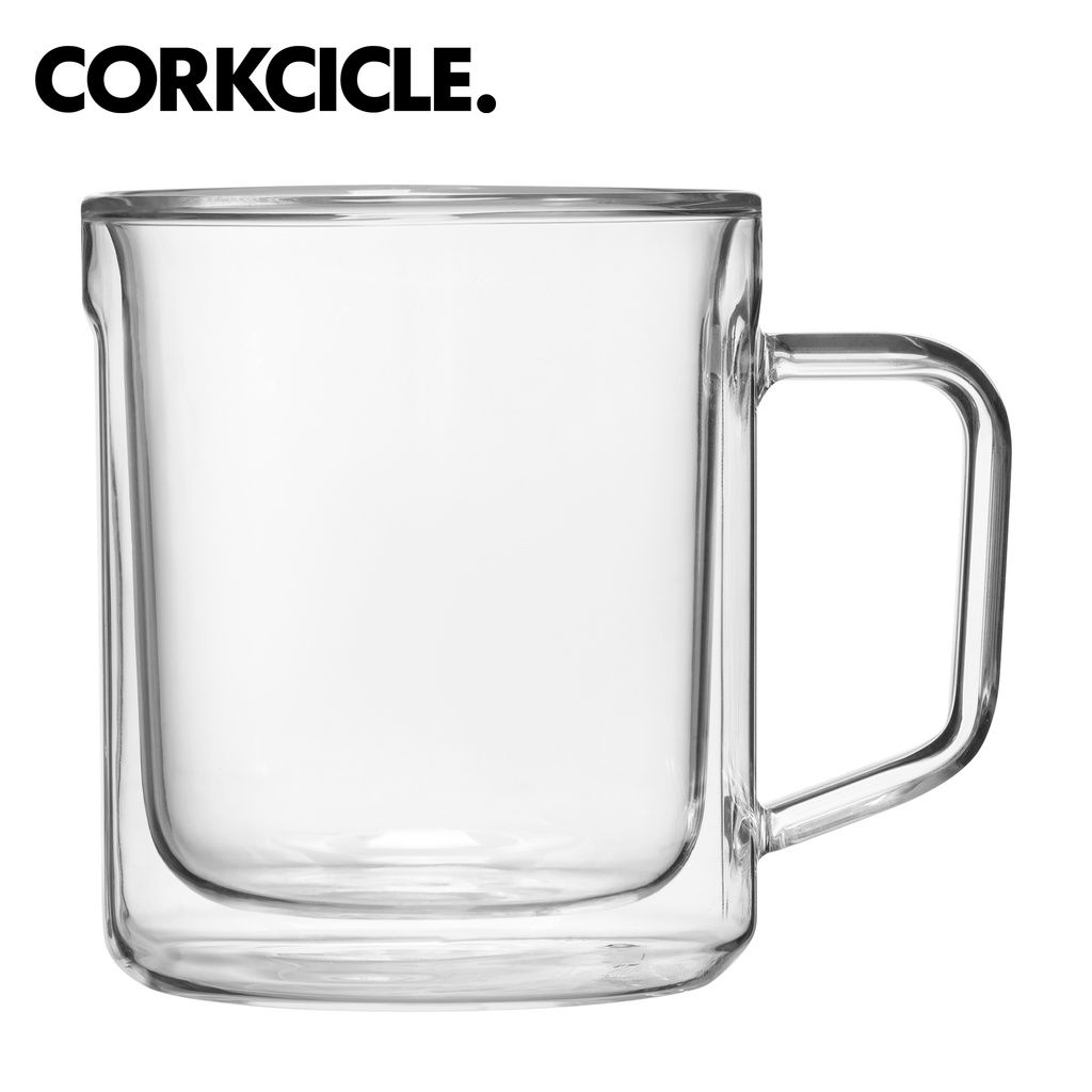 Corkcicle Glass Coffee Mug Set of 2 Doublewalled, 12oz(354ml