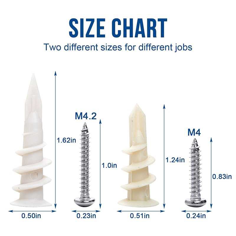 Expansion Anchors Anchors Nylon Selfdrilling Plastic Plasterboard Home
