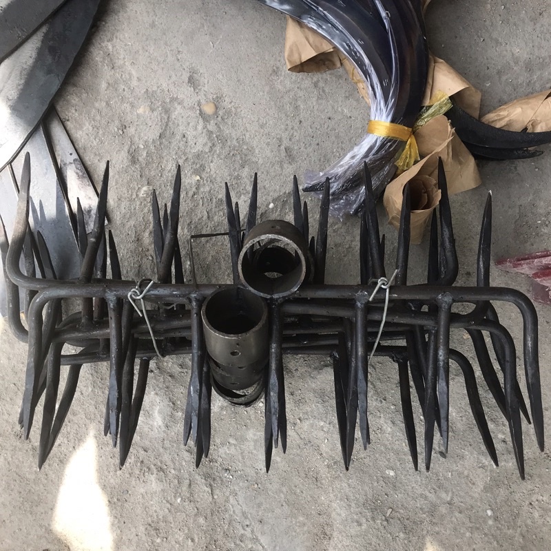 Garden rake blade, 7 iron teeth farming, used to rake leaves, clean the ...
