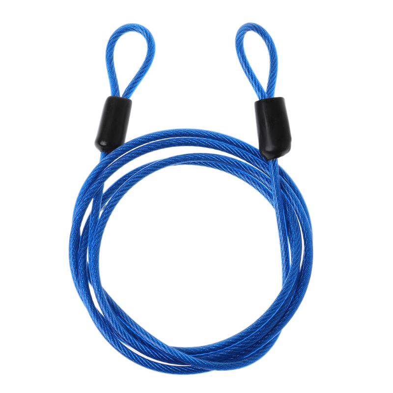 Lock Steel Wire Cable 1m Safety Loop Cycling Bike Protector Anti Theft ...