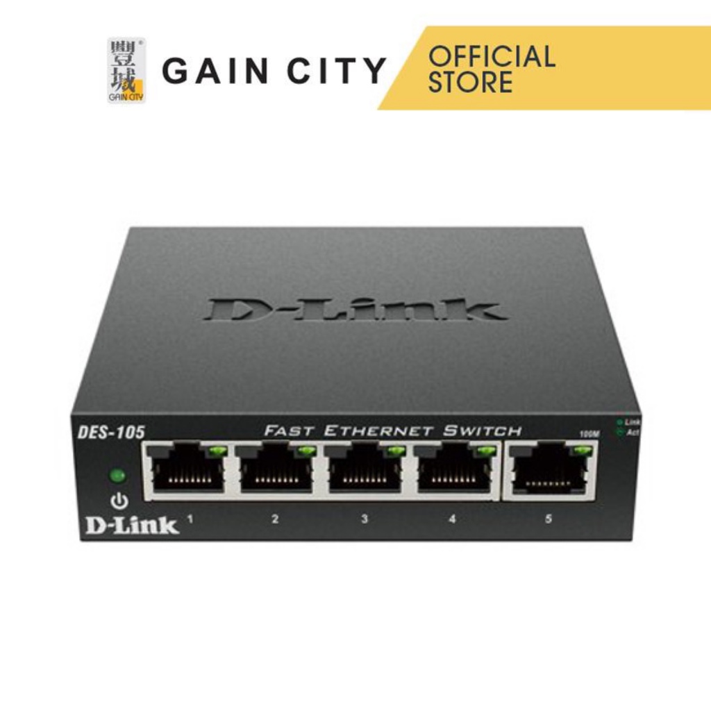 D-link Dgs-105gl 5 Port Gigabit Unmanaged Metal Switch | Shopee Singapore